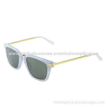 Latest fashionable rhinestone, decorated sunglasses for women, with blue pattern